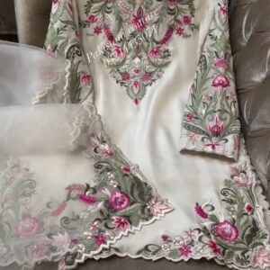 Ivory Blossom – Luxury Embroidered 3-Piece”SR 21
